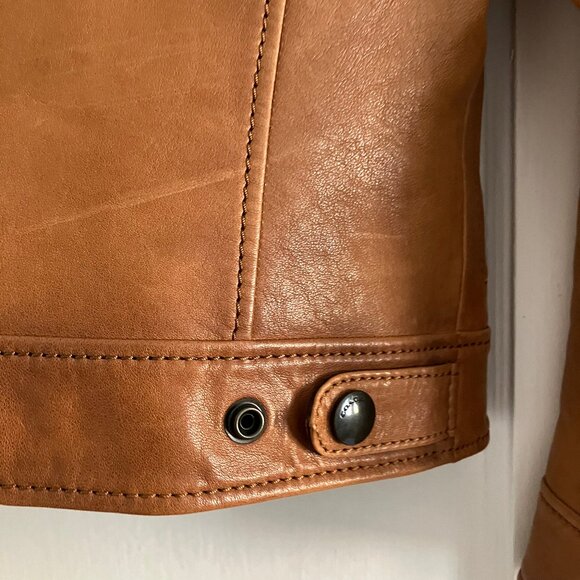 RARE Coach Cropped Leather Jacket - Picture 5 of 11